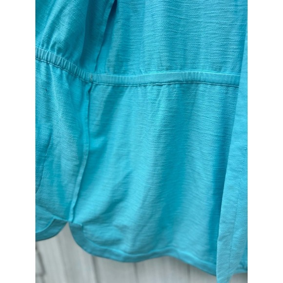 NWT Tablots Hooded Knit Jersey Jacket Ruched Waist Slouch‎ Pockets Blue S - Picture 7 of 10
